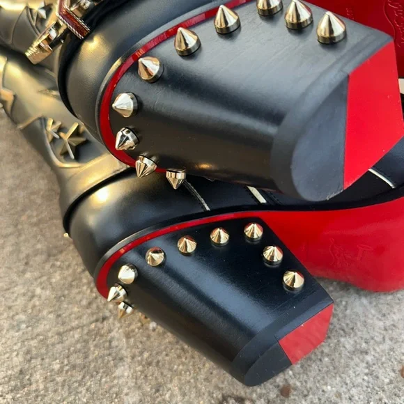Christian Louboutin Cowboy Western Boots 40 Horseshoe Embellished 9 10 - Picture 9 of 16